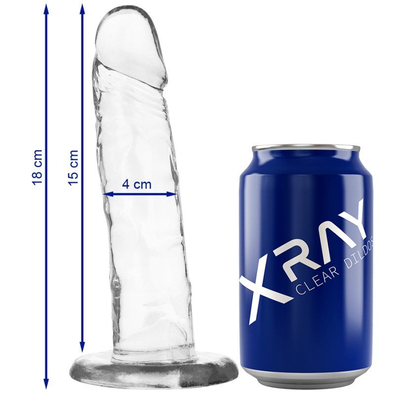 X Ray Clear Dildo Transparente 18 Cm O 4 Cm