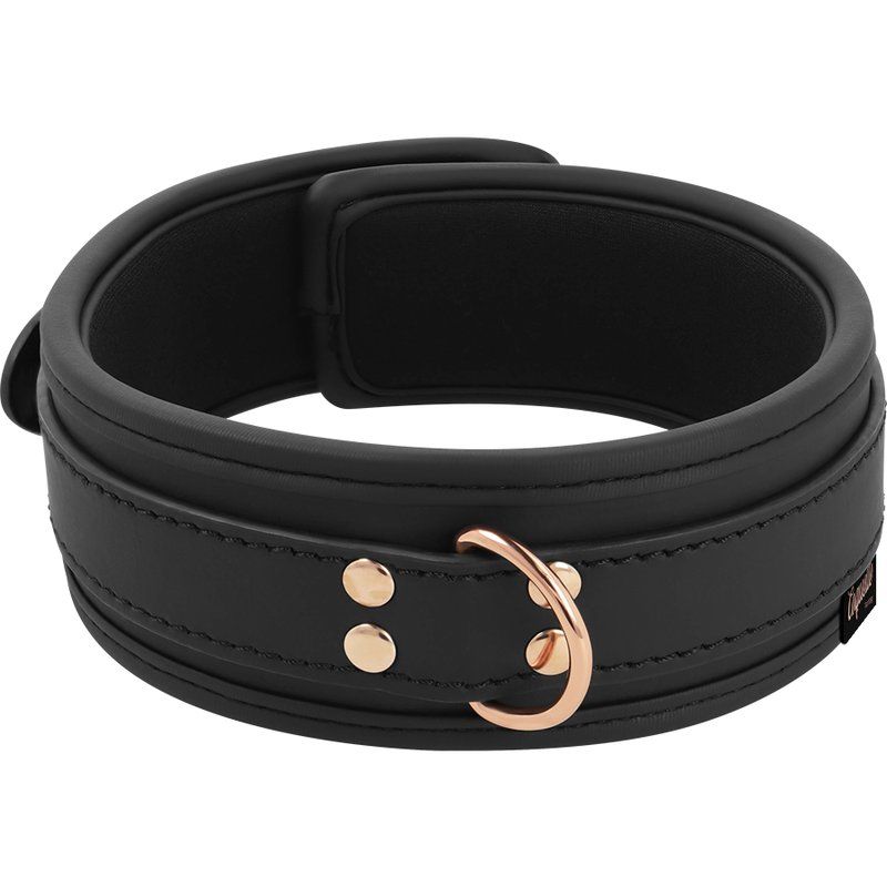Coquette Chic Desire Fantasy Collar Cuero Vegano Con Correa Y Forro De Neopreno