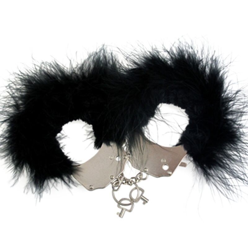 Adrien Lastic Esposas Metal Con Plumas Negro