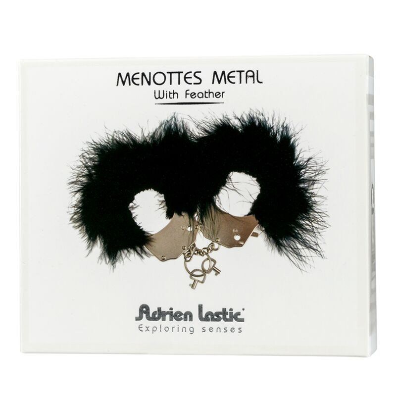 Adrien Lastic Esposas Metal Con Plumas Negro