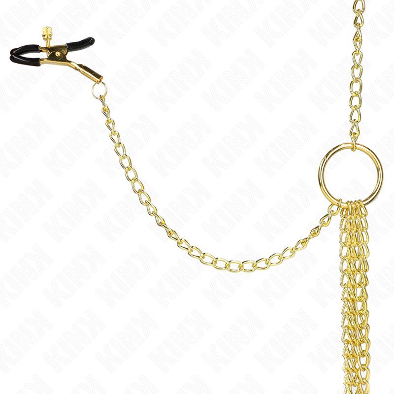 Kink Pinzas Para Pezones Y Clítoris 4 Enganches Ajustable Dorado