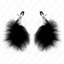 Kink Pinzas Para Pezones Con Pluma Negro 7 Cm