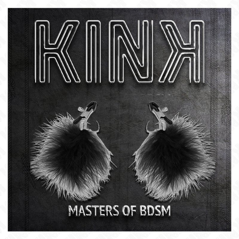 Kink Pinzas Para Pezones Con Pluma Negro 7 Cm