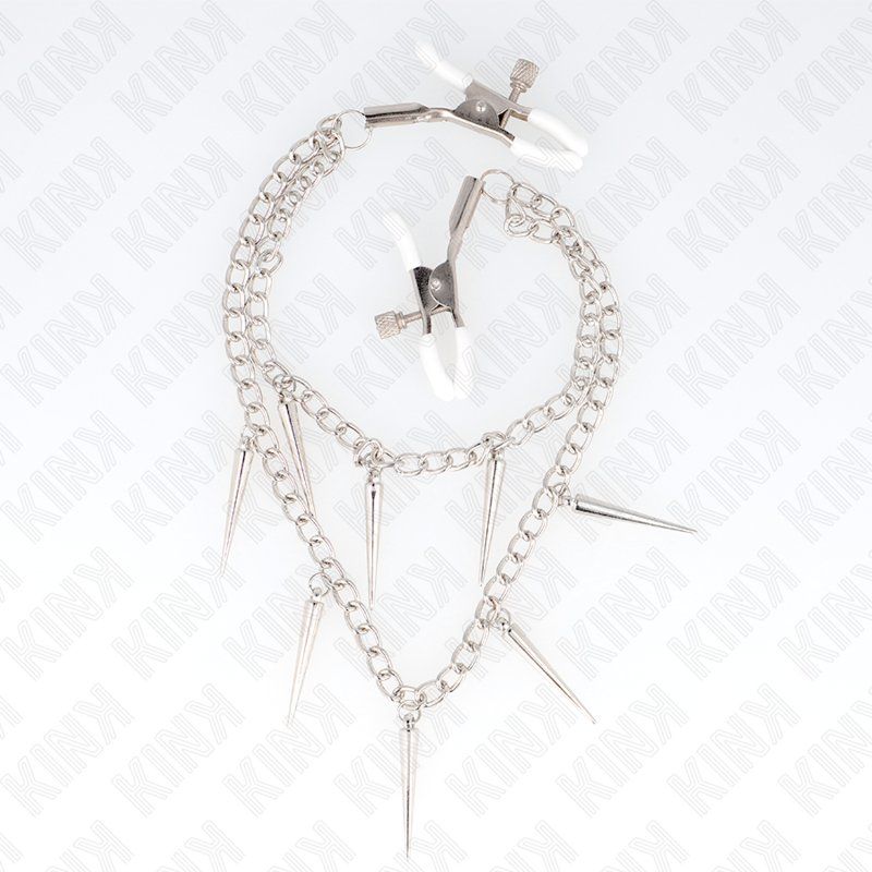Kink Pinzas Para Pezones Con Cadena De Púas 30 Cm