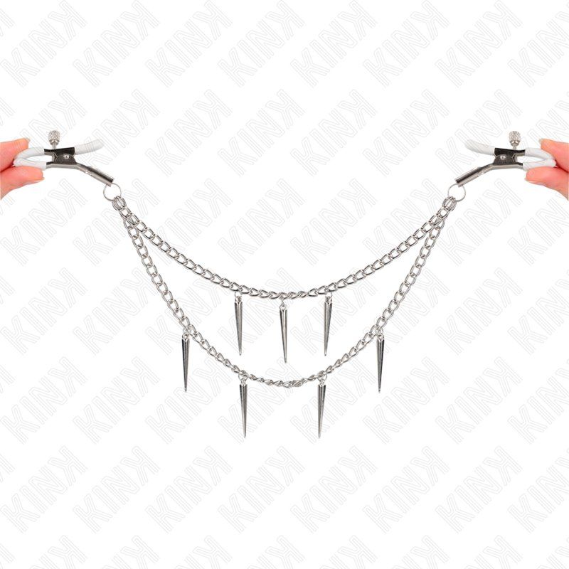 Kink Pinzas Para Pezones Con Cadena De Púas 30 Cm