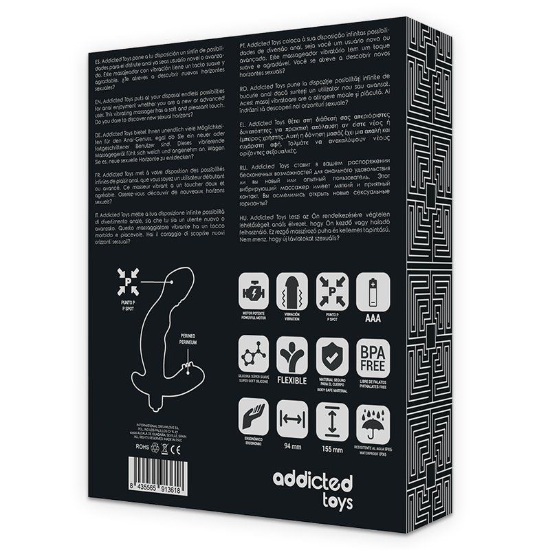 Addicted Toys Estimulador Anal Prostata Realistic Silicona P Spot Vibe