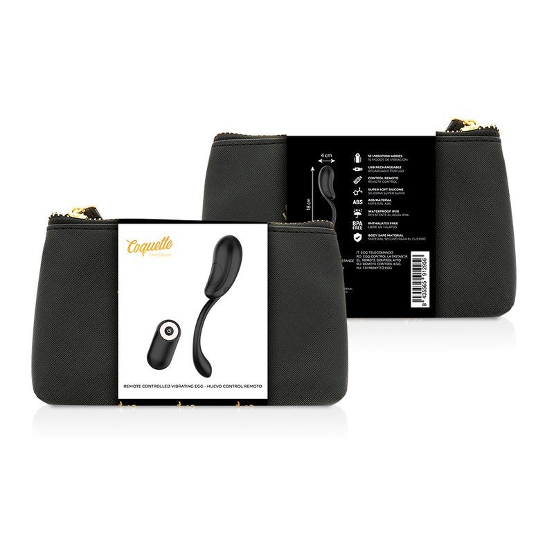 Coquette Toys Huevo Control Remoto Recargable Negro / Gold