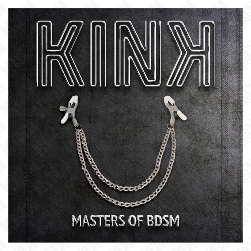 Kink Pinzas Para Pezones Con Doble Cadena Fina Plateado 20/23 Cm