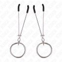 Kink Pinzas Para Pezones Fina Con Aro Plateado 7 Cm