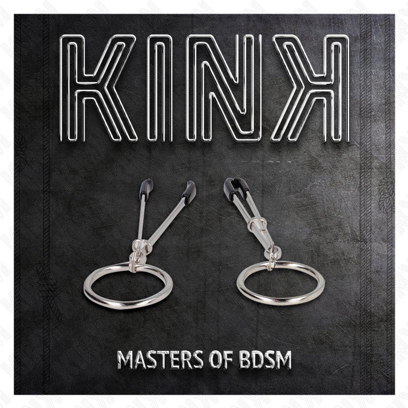 Kink Pinzas Para Pezones Fina Con Aro Plateado 7 Cm