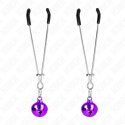 Kink - Pinzas Para Pezones Fina Con Cascabel Violeta 7 Cm
