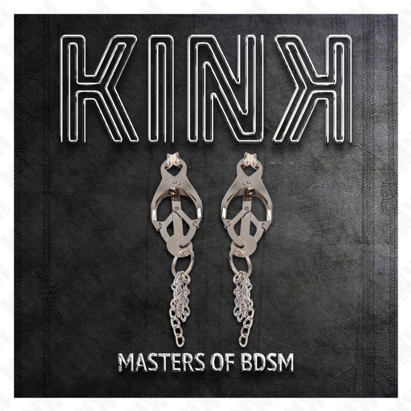 Kink Pinzas Para Pezones Estilo Japonés Con Cadenas Plateado