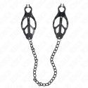 Kink Pinzas Para Pezones Estilo Japonés Con Cadena Negro 30 Cm