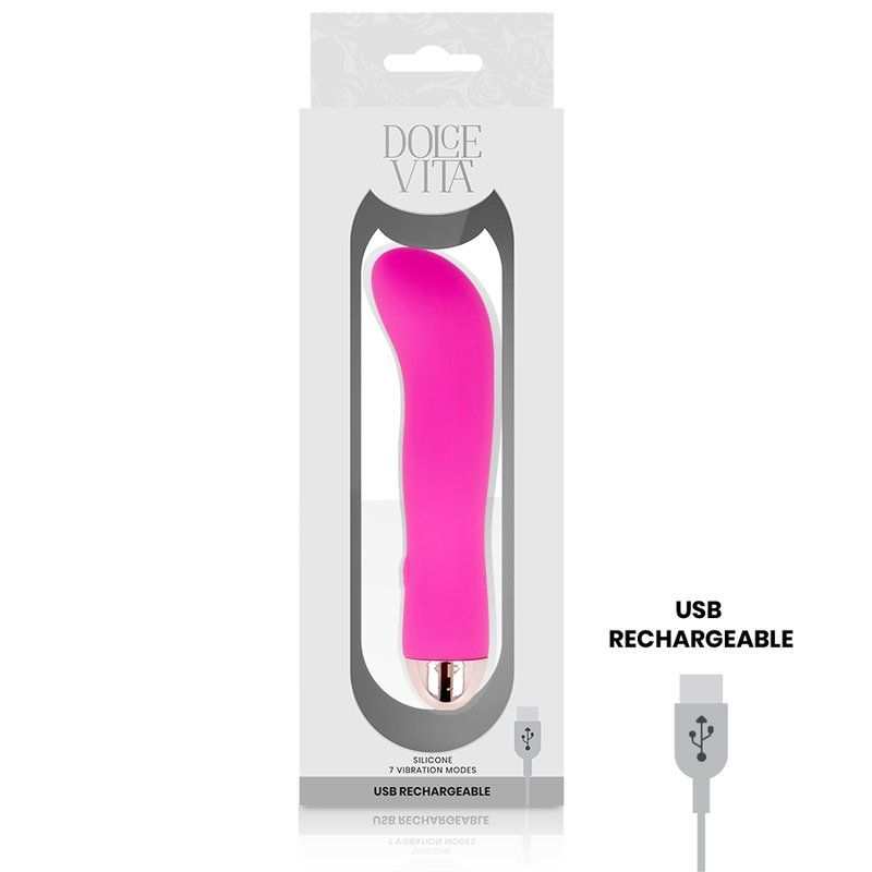 Dolce Vita Vibrador Recargable Two Rosa 7 Velocidades