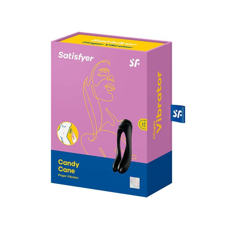 Satisfyer Candy Cane Vibrador Dedo Negro