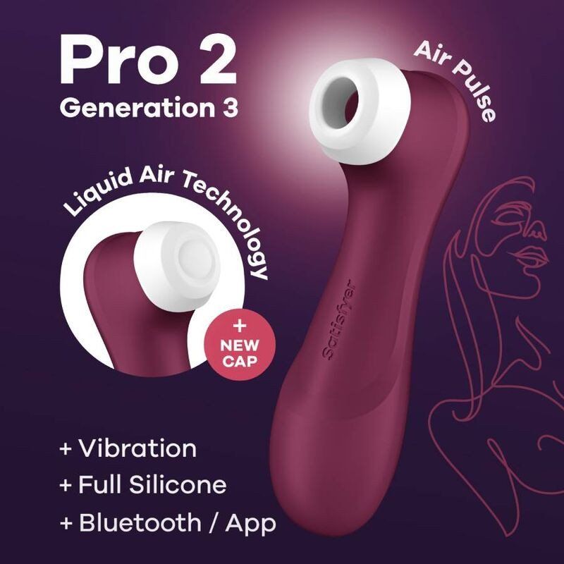 Satisfyer Pro 2 Generación 3 Granate – Succionador Bluetooth