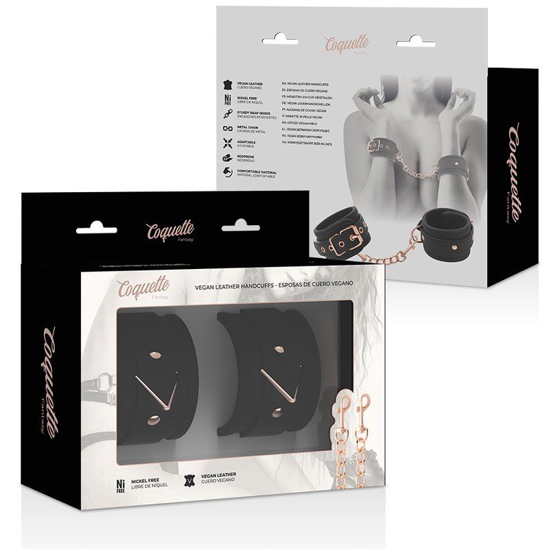 Coquette Chic Desire Fantasy Esposas Para Manos Cuero Vegano Con Forro De Nopreno