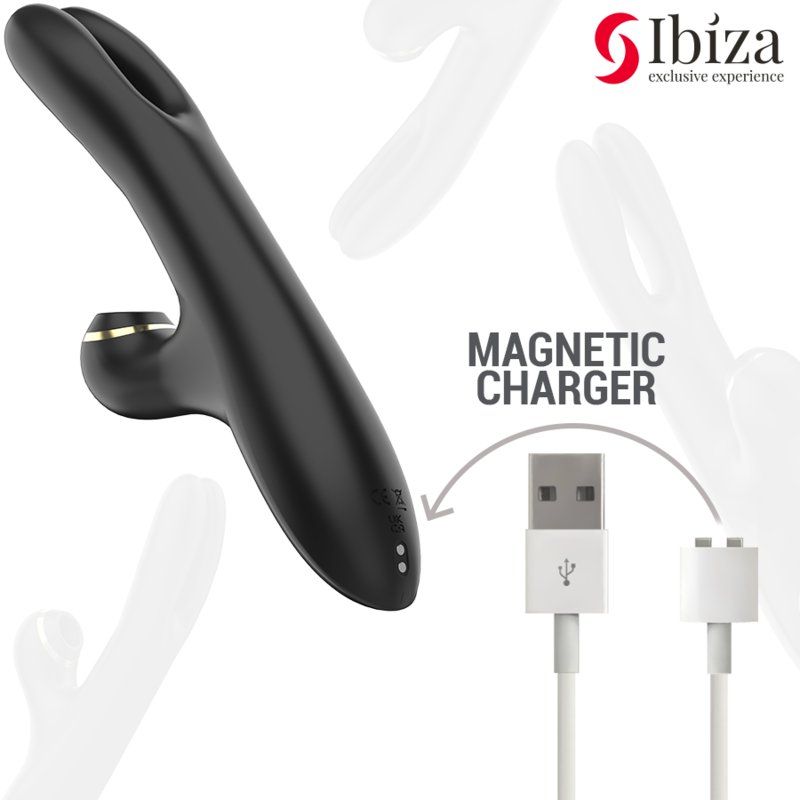 Ibiza Vibrador Hi-Tech Rabitt Por Ondas Clitoriales Y Doble