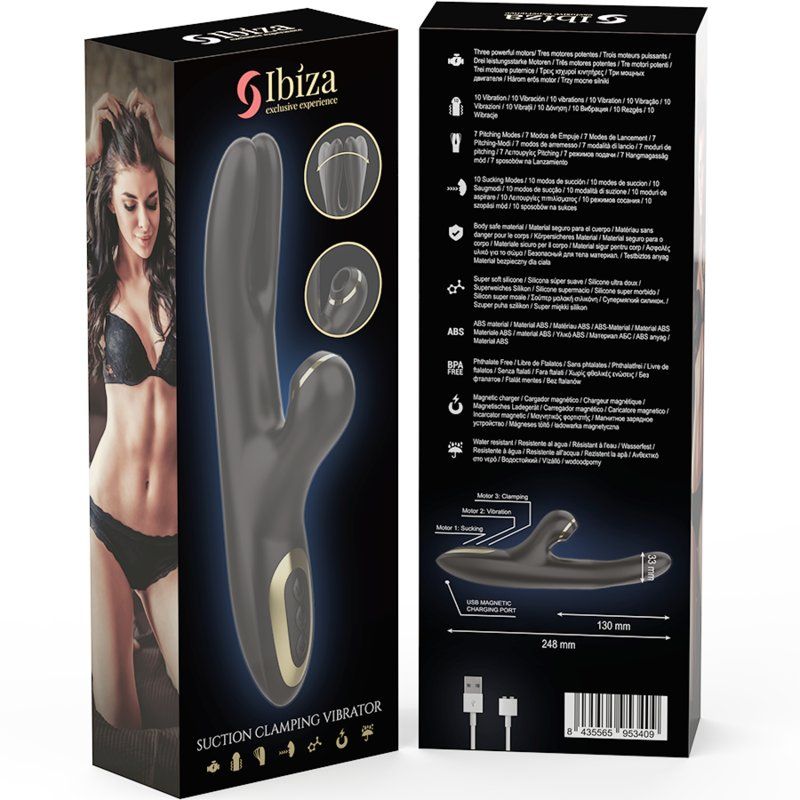 Ibiza Vibrador Hi-Tech Rabitt Por Ondas Clitoriales Y Doble