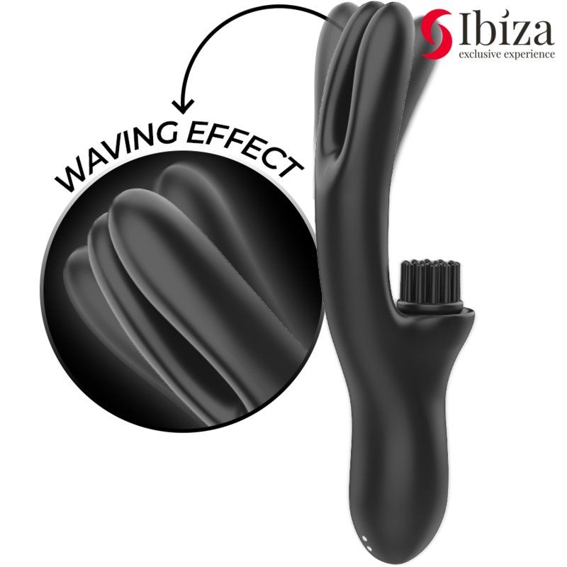 Ibiza - Vibrador Hi-Tech Rabitt Brushing Multi Celdas Clitoriales Y Doble Wave