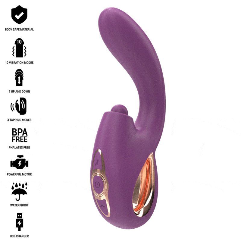 Intense - Lali Vibrador Punto G Multifunción Estimulación & Empuje & Vibración Morado