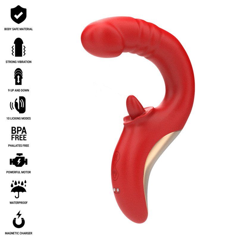 Intense - Paulina Vibrador & Estimulador En Forma De U Rojo