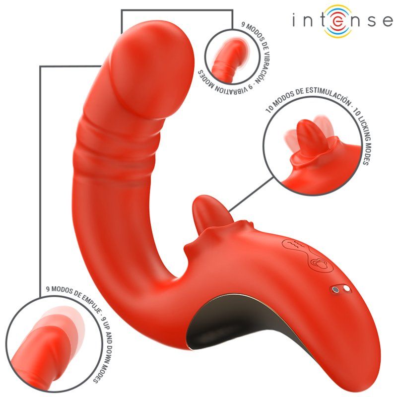Intense Paulina Vibrador en forma de U rojo