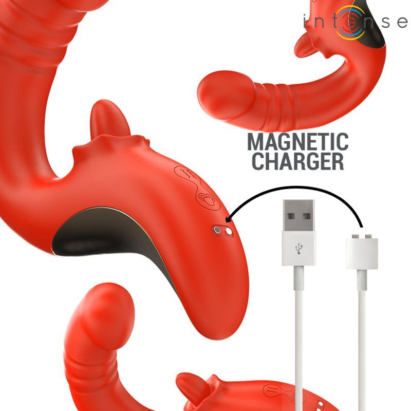 Intense Paulina Vibrador en forma de U rojo