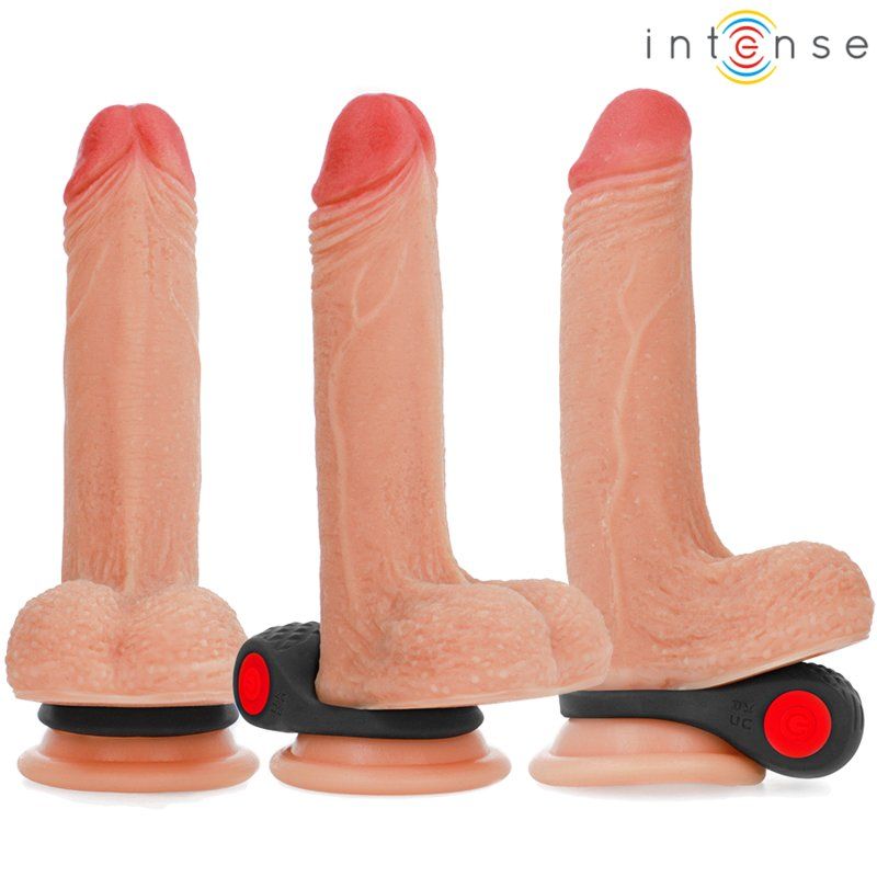 Intense Clover Anillo Vibrador Pene 10 Vibraciones Negro