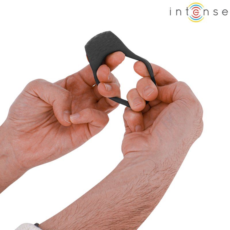 Intense Clover Anillo Vibrador Pene 10 Vibraciones Negro