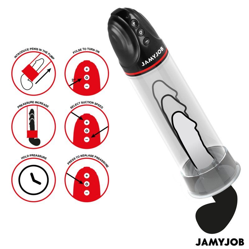 Jamyjob Xpand Bomba Automática 3 Niveles De Succión Gris