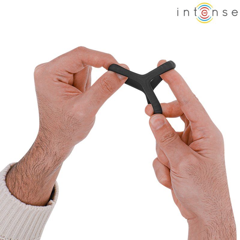 Intense Carson Anillo Doble Para Pene Silicona Negro Modelo