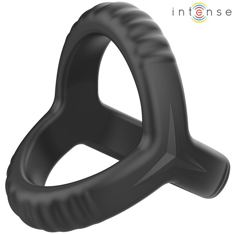 Intense Carson Anillo Doble Para Pene Silicona Negro Modelo