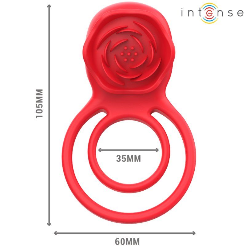 Intense Gail Rosa Estimuladora 10 Vibraciones Rojo Control Remoto