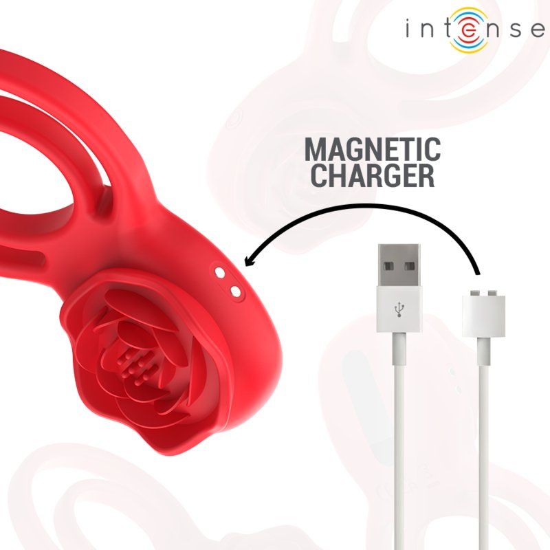 Intense Gail Rosa Estimuladora 10 Vibraciones Rojo Control Remoto