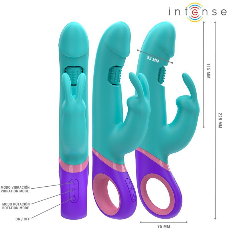Intense Mónica Vibrador Rabbit Con Estimulador Rotatorio