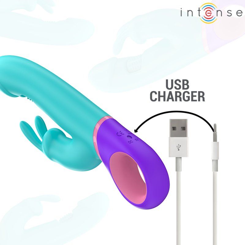 Intense Mónica Vibrador Rabbit Con Estimulador Rotatorio