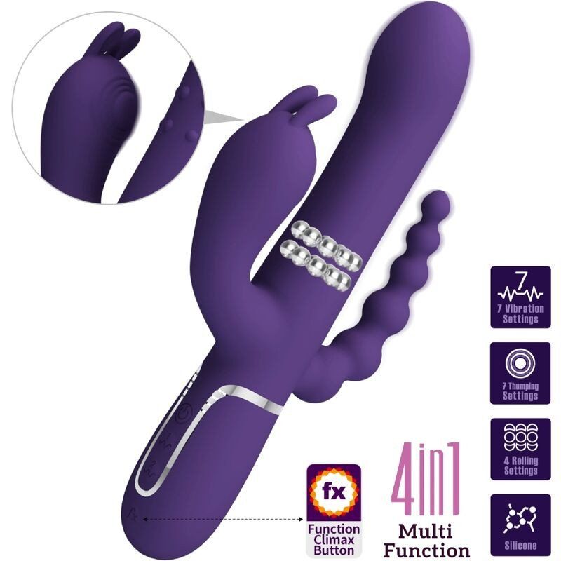 Pretty Love Cammy Triple Vibrador Multifunción