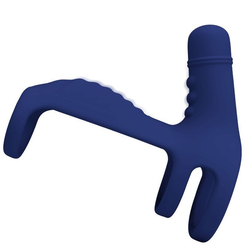 Pretty Love Elish Anillo Vibrador Con Extensión Azul