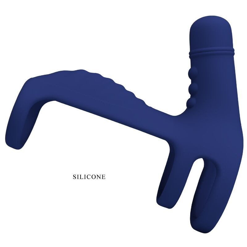 Pretty Love Elish Anillo Vibrador Con Extensión Azul