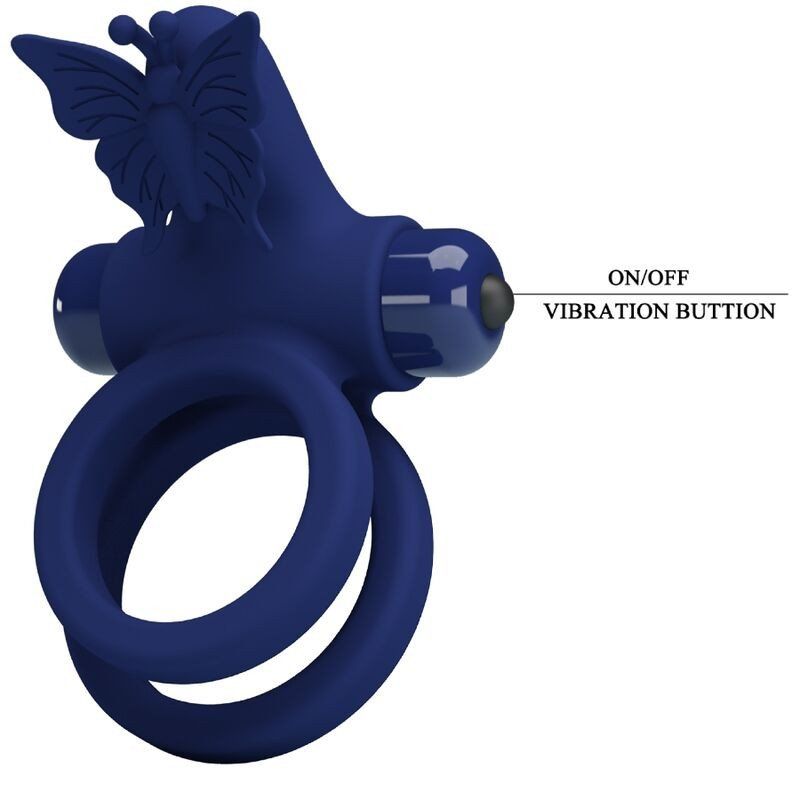 Anillo vibrador doble Pretty Love Jamele | Placer con mariposa