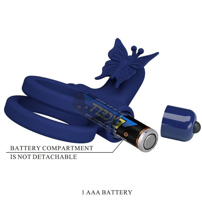 Anillo vibrador doble Pretty Love Jamele | Placer con mariposa