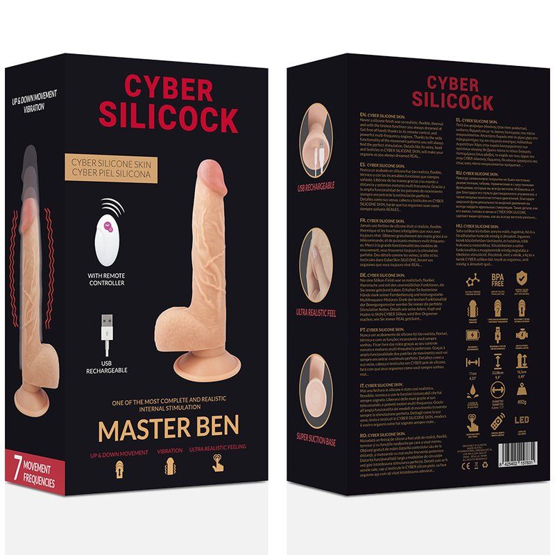 Cyber Silicock Master Ben | Dildo 16.5 cm con vibración