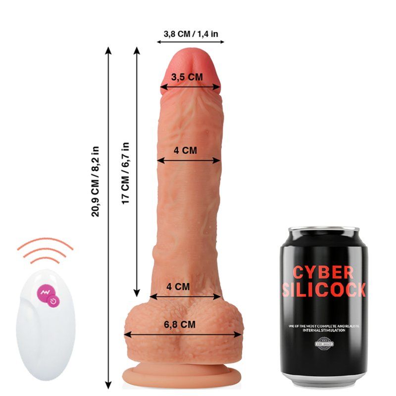 Cyber Silicock Master Huck | Dildo 17 cm con vibración