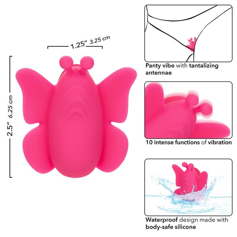 Calexotics Neon Vibes The Flutter Vibe Estimulador 10 Vibraciones Rosa