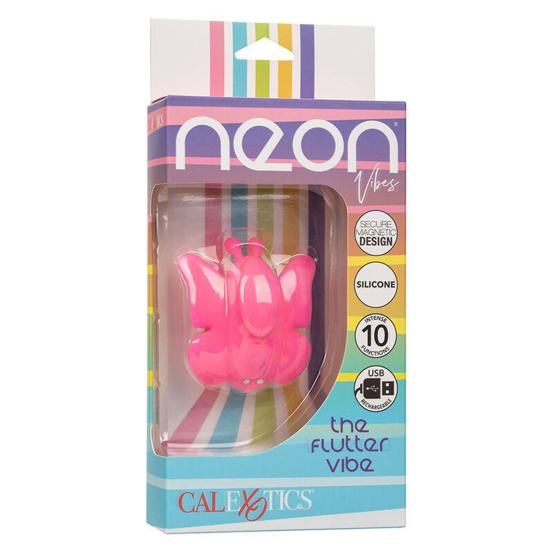 Calexotics Neon Vibes The Flutter Vibe Estimulador 10 Vibraciones Rosa