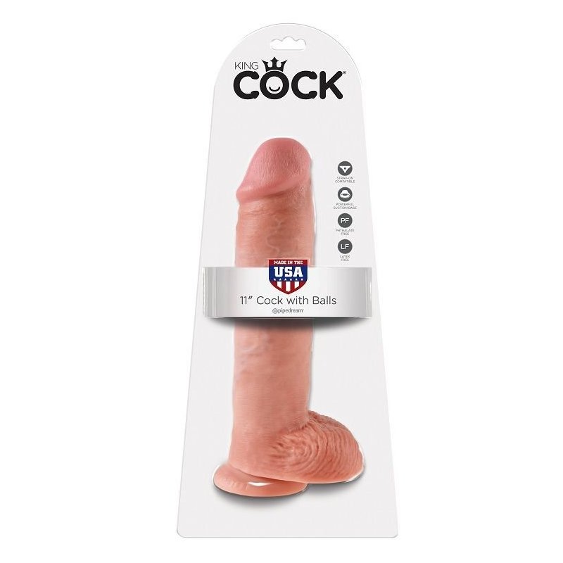 King Cock 28 cm: Dildo Realista XL con Ventosa | VIP Sexshop
