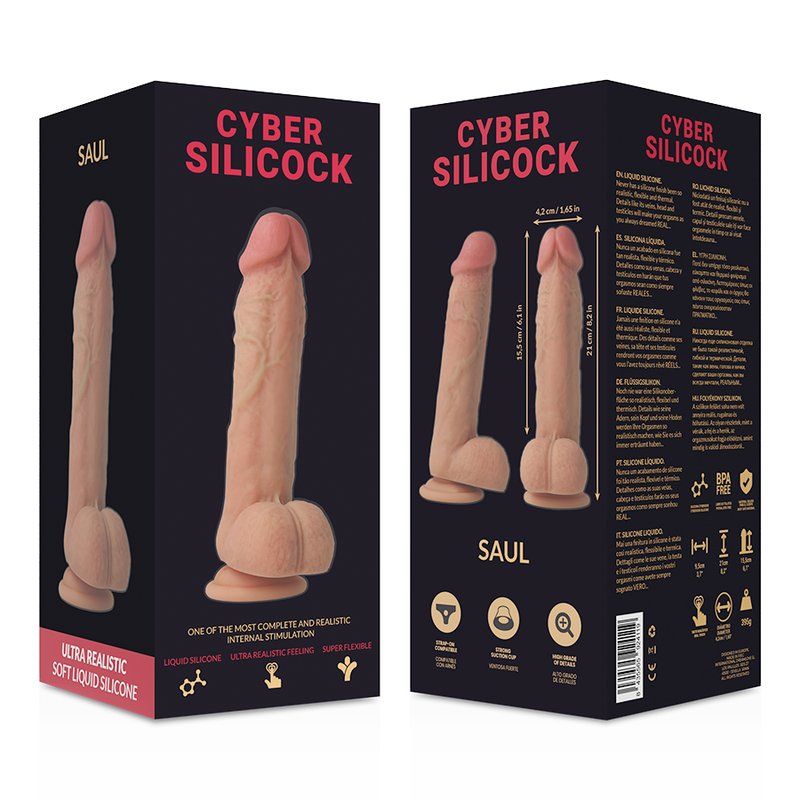 Cyber Silicock Saul | Dildo 15.5 cm silicona líquida