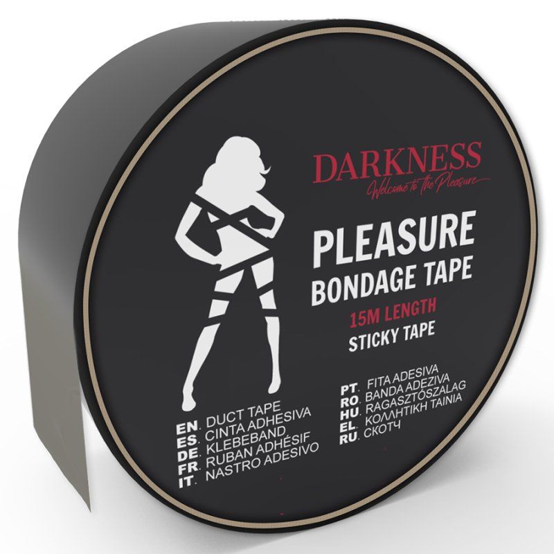 Darkness Cinta Para Bondage Negro Adhesiva 15M
