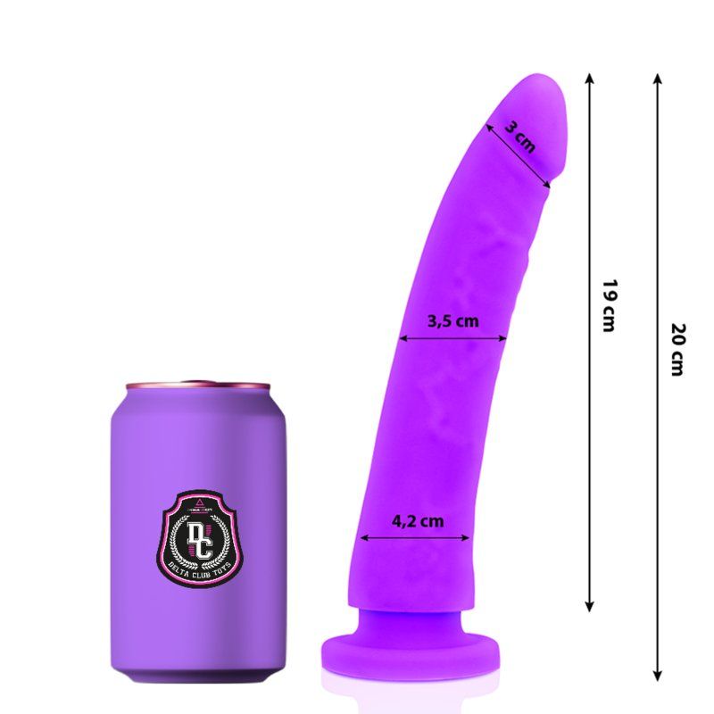 Delta Club Toys Dildo Lila Silicona Medica 20 Cm O 4 Cm